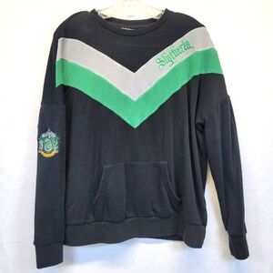 Harry Potter Slytherin Womens Size XS Pullover Embroidered Sweater Black & Green